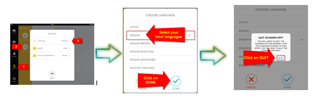 01. Set the language 01. Set the language
